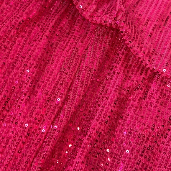 EUC SHENHE Women's Sequin V Neck Sleeveless Spaghetti Strap Cami Romper Jumpsuit - Picture 8 of 8